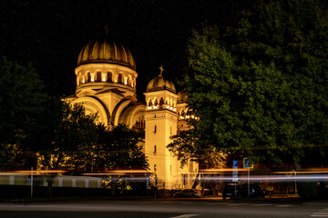 Fototapeta na wymiar church in the night