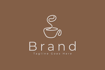 coffee cup logo with unique concept design for your brand identity