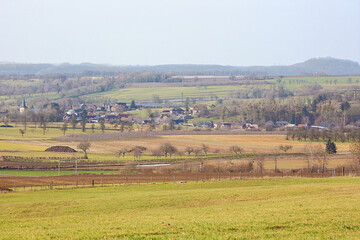View over the rolling hills in the Voeren area close to the Dutch border