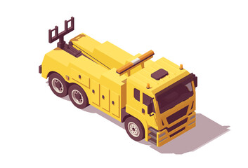 Isometric tow truck. Vector illustration
