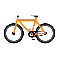 Vector isolated illustration of sport and active leisure equipment on white background. A bicycle icon.