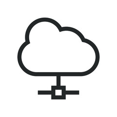Vector illustration of high-tech technology icon. Cloud computing icon.