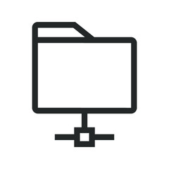 Vector illustration of high-tech technology icon. Folder icon.