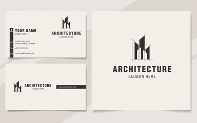 Modern architecture abstract logo template