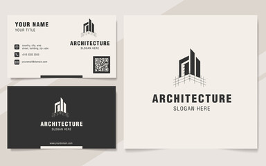 Modern architecture abstract logo template 