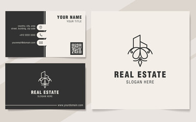 Real estate abstract luxury line logo template