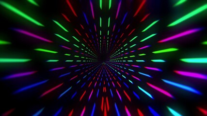 Digital Tunnel Graphic design. Colorful lines speed flow illustration. Wallpaper for your web site design, titles, overlay and etc.