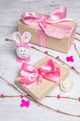 Handmade traditional Easter symbols concept