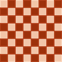 Chess Brown Tile. Vector Chessboard. Brown Color Pattern. Vector Brown Chess Squares Pattern. 