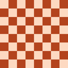 Chess Brown Board. Vector Chessboard. Brown Color Pattern. Vector Brown Chess Pattern.
