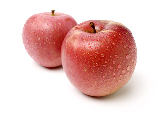 Apples from Aksu, Xinjiang, China on white background