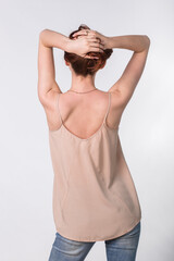 Obraz premium view of a person with hands in pockets