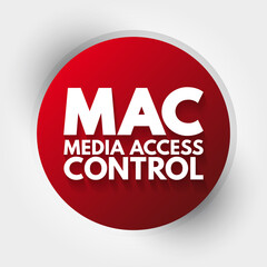 MAC - Media Access Control acronym, technology concept background