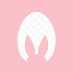 Easter egg frame with easter bunny ears.