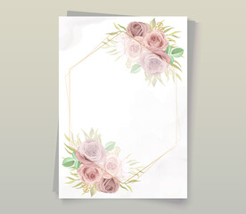 Beautiful floral frame background with soft color