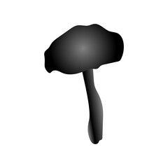 Magic monochrome mushrooms. Psychedelic hallucination. Poisonous inedible mushrooms. Vibrant vector clipart. Fairy Tales illustration on white  background.