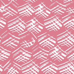  seamless pattern circles from stripes brush. Minimalistic contrasting pattern with white element
