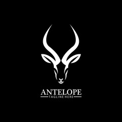 Antelope head logo vector icon illustration design template - obrazy, fototapety, plakaty