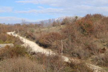 Caucasian December roads.