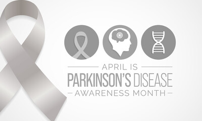 Vector illustration on the theme of Parkinson's  disease (PD) awareness month observed each year during April.
