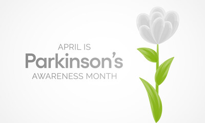 Vector illustration on the theme of Parkinson's  disease (PD) awareness month observed each year during April.