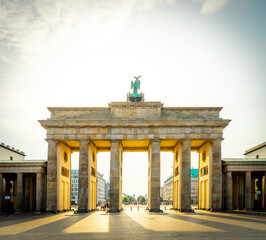 Naklejka premium Brandenburg gate in summer day, Berlin