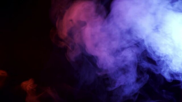 Red fire versus blue ice smoke dynamic abstract background