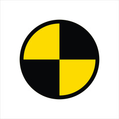 crash test marker, vector illustration 