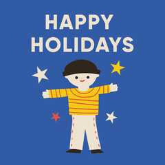 Cheerful children illustration