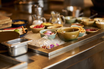 All ingredients collected for cooking according to special recipe