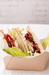 artisinal clubhouse sandwich for take out