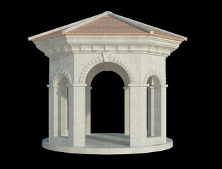Fototapeta na wymiar 3d Render Building Structure On Isolated
