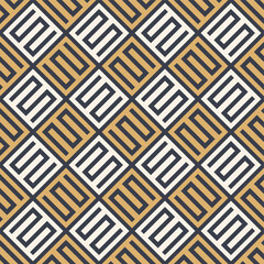 Abstract rhombuses seamless pattern. Modern stylish texture with color trellis. Ornamental texture, striped elements. Vector color background.