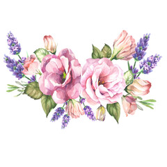 watercolor bouquet of flowers