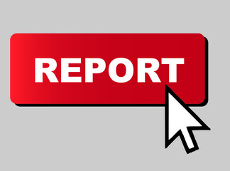 Report Button icon with mouse cursor vector illustration