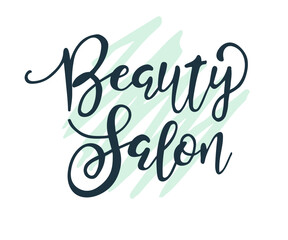 Fototapeta na wymiar Beauty salon logo, professional hairdresser and makeup artist icon, vector illustration. Template for cosmetic salon, beauty center
