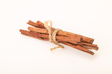 Aroma Cinnamon stick heap isolated