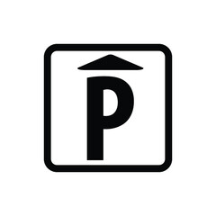 road traffic sign, parking ahead vector icon eps 10