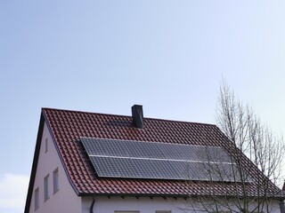solar panels on roof