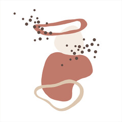 Abstract background in pastel colors with shapes 