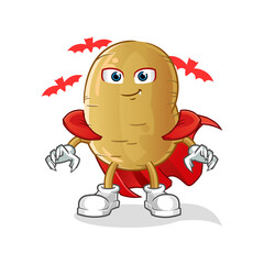 potato Dracula illustration. character vector