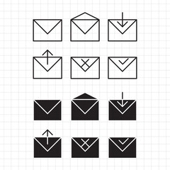 mail icons set