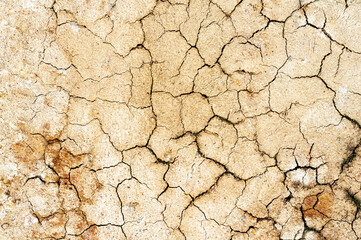 Background cracked, dry white clay, natural material, atmospheric impact, outdoors,