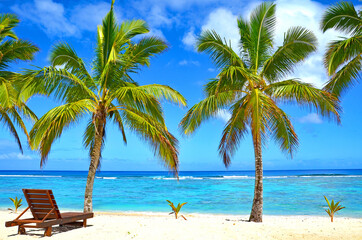 Cookinsel - Rarotonga ursprünglich Palmeninseln, einsame Strände und türkisblaues Meer  paradise