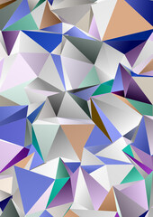 Obraz premium 3d Triangles, abstract background. Design wallpaper.