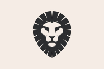 Lion Head Pin Vector Vintage Logo