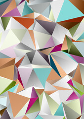 3d Triangles, abstract  background. Design wallpaper.