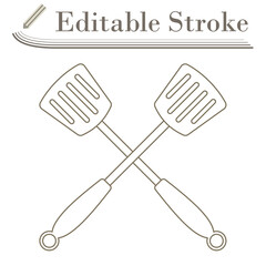 Crossed Frying Spatula