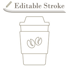 Outdoor Paper Cofee Cup Icon