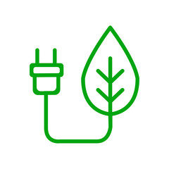 Pure environmental electricity icon, vector illustration